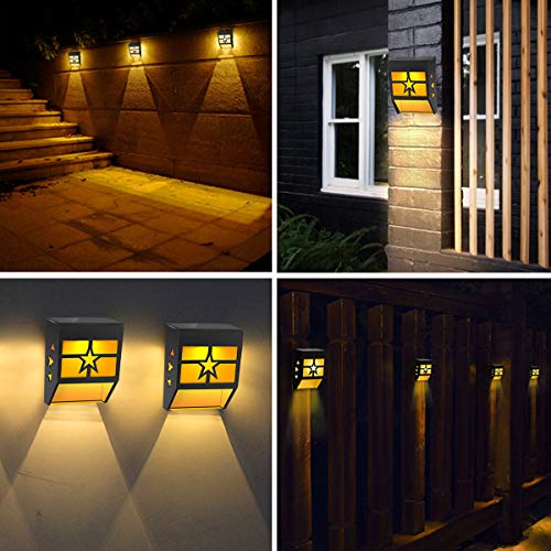 Solarlampen für Außen, Gartenbeleuchtung Soalrbeleuchtung für Außen, Wandleuchte Wandlampe LED Solarleuchte Außenleuchte… – Bild 7