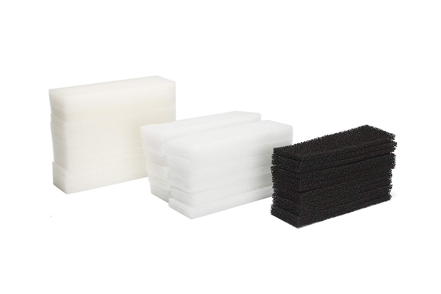 LTWHOME Value Pack of Foam Filters, Carbon Filters and Polyester Filters Set Fit for Fluval U3 Filter(Pack of 36)