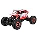Arshiner RC Rock Crawler Monster Truck 1:18 Scale Rechargeable Battery 25KM/H High Speed 2.4Ghz 4WD Shock-Proof Off-Road Vehicle RC car Kids (Red)
