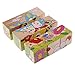 Rolimate Educational Preschool Wild Insect Wooden Cube Block Jigsaw Puzzles - Spider Grasshopper Ladybirds Butterfly Snails Bee, Birthday gift toy for Age 1 2 3 4 5 6 7 Years Old and Up Toddlers Kids