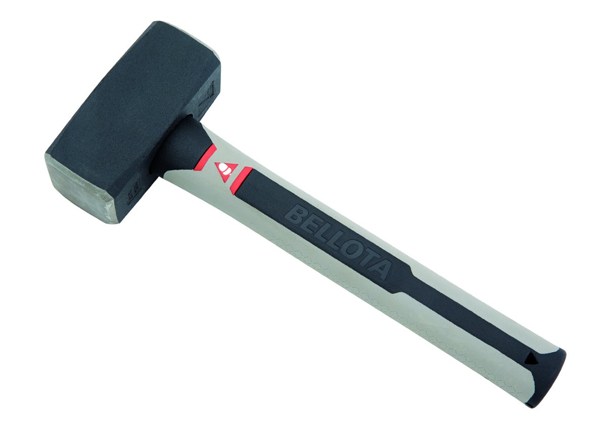 Square club hammer with carbon fibre handle 1000 g
