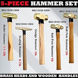 WEDO 5 Piece Hammer Set,3lb Sledge Hammer | 1-1/2lb