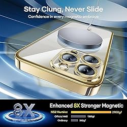 Humixx Magnetic for iPhone 15 Pro Max Case Clear