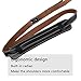 Mugig leather guitar strap guitar accessory adjustable from 127 cm to 145 cm in length with 8 cm wide pad sturdy suitable for all electric guitar and bass black/brown (black)