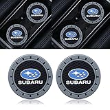 Goshion 2 Pcs 2.75 Inch Diameter Oval Tough Car Logo Vehicle Travel Auto Cup Holder Insert Coaster for Subaru All Models