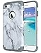 iPhone 7 Case, ULAK Dual Layer Slim Fit Hybrid Protection Anti-Scratch Shock Absorbing PC TPU Skin Hard Cover for Apple iPhone 7 4.7 inch- Grey Marble