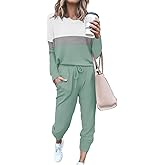 ETCYY NEW Lounge Sets for Women Sweatsuits Sets Two Piece Outfit Long Sleeve Pant Workout Athletic Tracksuits