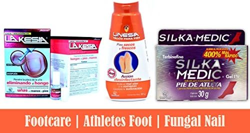Foot Care Bundle 3 Items Lakesia,silka Medic,talco Unesia Aid Anti Fungal Fungus Foot Finger Nails Toe Nail