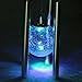 IMAGE Solar Powered Light Color Changing Glass Crackle Ball Wind Chime Bubble Tube for Outdoor Garden Décor