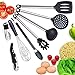 Kitchen utensils set - cooking utensils - kitchen tools - spatula - wine bottle opener stopper - spatula - tongs - whisk - soup ladle - pasta server - nonstick utensils - corkscrew - stainless steel