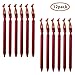 12 Pack Tent Stakes, 7075 Ground Metal Camping Aluminum Tent Pegs, Lightweight Tent Stakes Heavy Duty Spikes Camping Accessories, Red