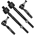 SCITOO 4pcs Front Suspension Kit Inner Tie Rod End Outer Tie Rod End Fit 2003-2007 For Infiniti G35 2003-2009 For Nissan 350Z