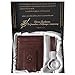 Leather Money Clip Minimalist Wallet - Front Pocket Thin Slim Card Holder RFID