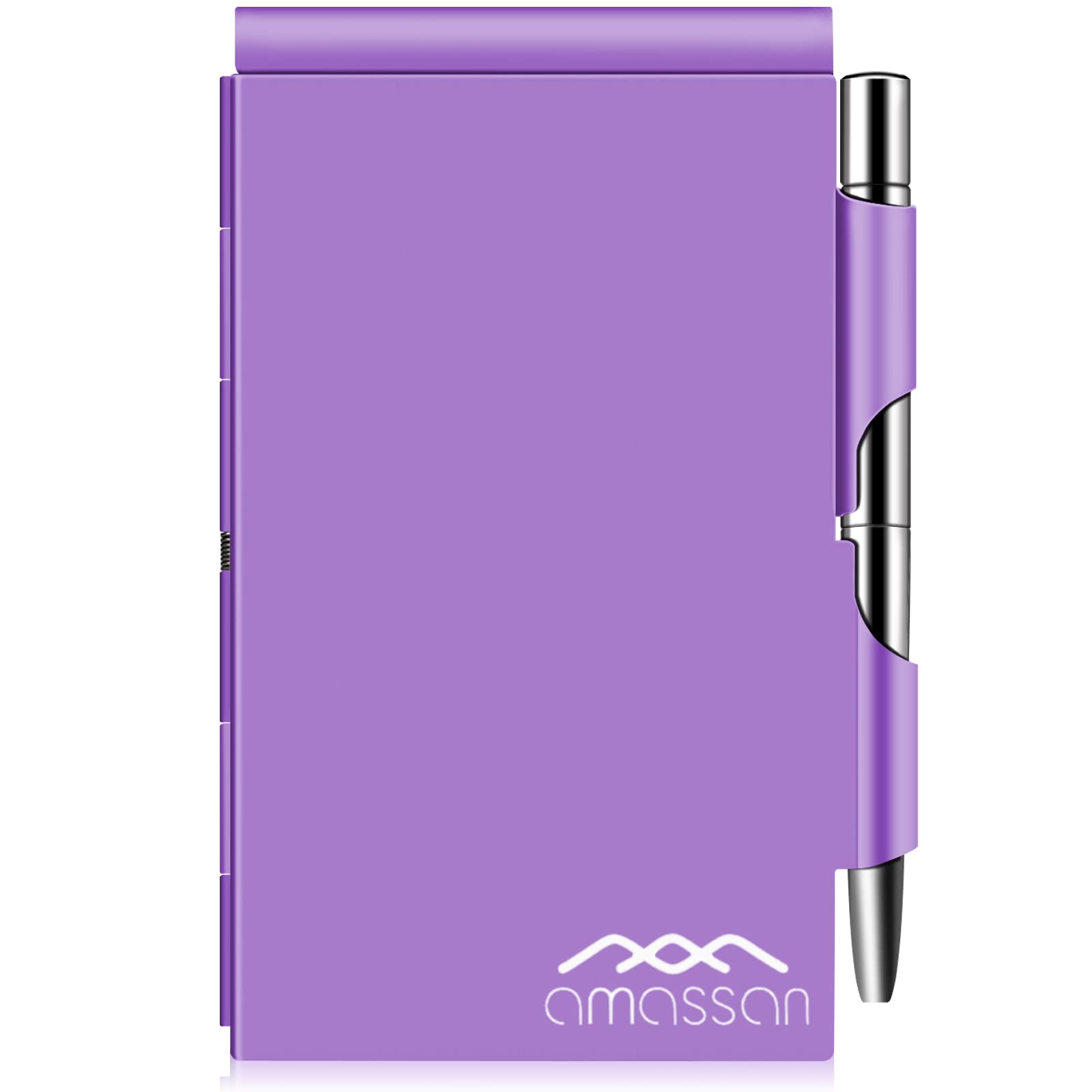 amassan Metal Small Notebook, Mini Notepad, Small Pocket Notepad Aluminum Note Case with Mini Metal Pen and 60-Page Sheets - Memo Books Note Pads โ image 1