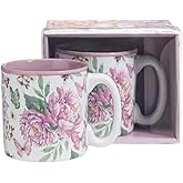 burton+BURTON Mug Floral Blooms and Butterflies, 13-Ounce, Multicolor
