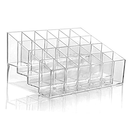 Sprießen 14x9,5CM 24 Lippenstift Halter Kosmetik?Make-up-Ständer, Acryl, klar, Lippenstift-Halter,Kosmetik Aufbewahrung Organ