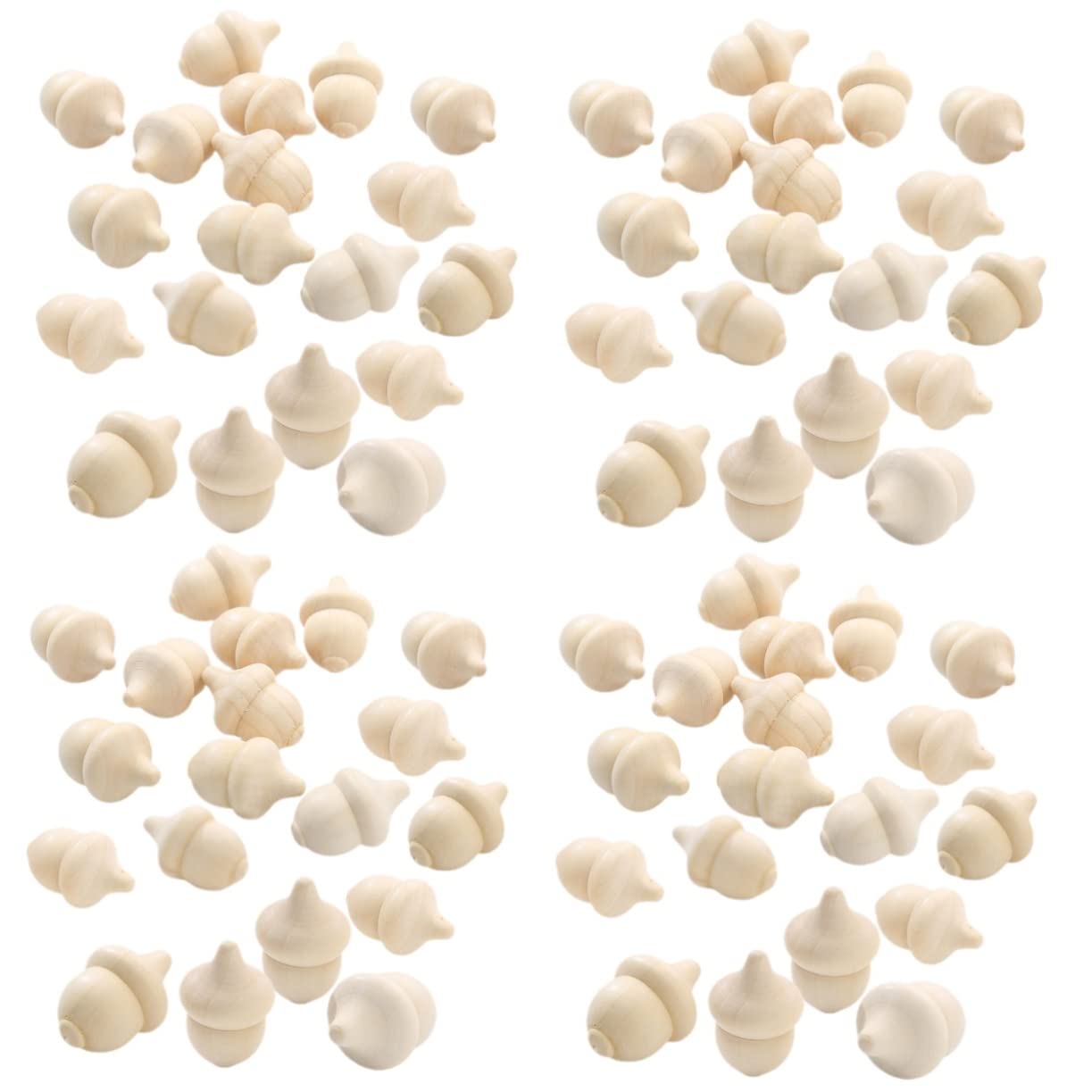 EXCEART 120 Pcs Wooden Acorn DIY Craft Shapes Natural Unfinished Wood Acorn Embellishments for Creative Painting and Home Decoration Seasonal Holiday Projects
