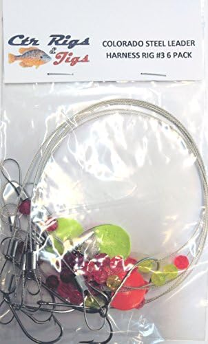 CTR Tackle Nylon Coated Steel Leader Bait Harnesses 65lb test - 6 pack
