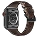 BRG Leather Bands for Apple Watch Band 44mm 42mm 40mm 38mm with Case, Men Women Replacement Genuine Leather Strap for iWatch Series 5 4 3 2 1 Sport and Edition