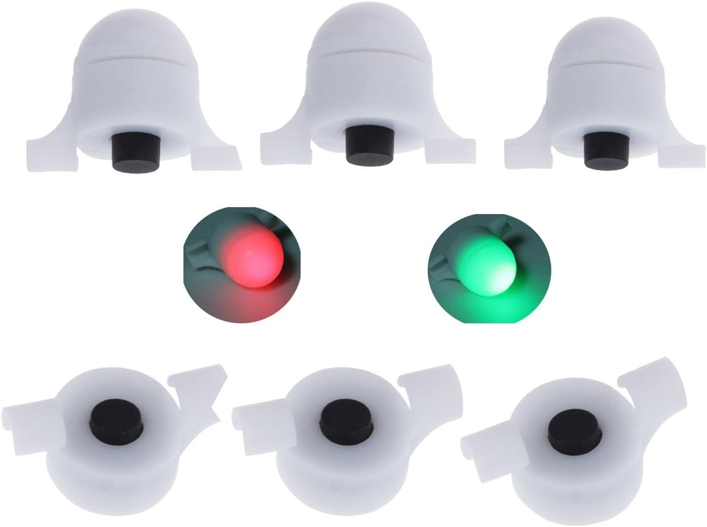 3 Packs Sea Fishing 2 in 1 LED Rod Tip Night Light Fish Biting Alarm, Glow Stick Replacement