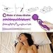 COCHING Cordless Electric Wand Massager G Spot Stimulation Vibrator for Women 100% Waterproof Rechargeable Powerful Massage Wand with 16 Speed Vibrating Patterns Muscle Aches Whisper Quite â€“ Purple
