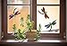 Dragonfly Decal in Stained Glass Style - D3 - See-Through Vinyl Window Decal (5.75
