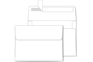 Ohuhu A2 Printable White Envelopes 100 Pack, 4-3/8" x 5-3/4", Quick Self Seal, for 4.25x5.5 Cards, RSVP, Weddings, Invitation