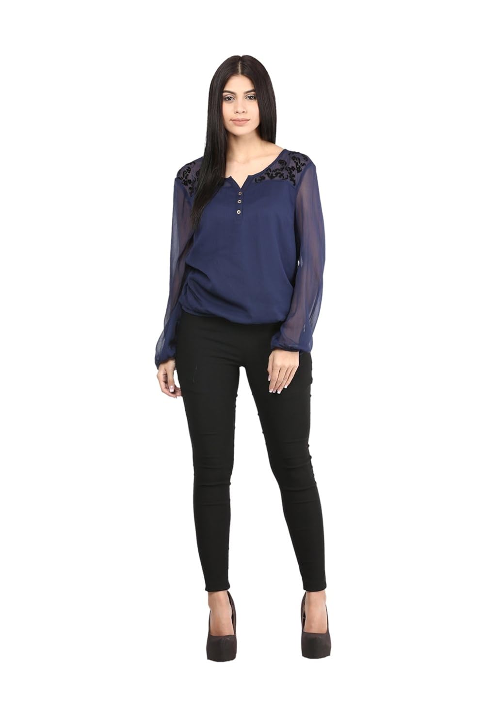 mayra women's polyester top (z1602t09264)