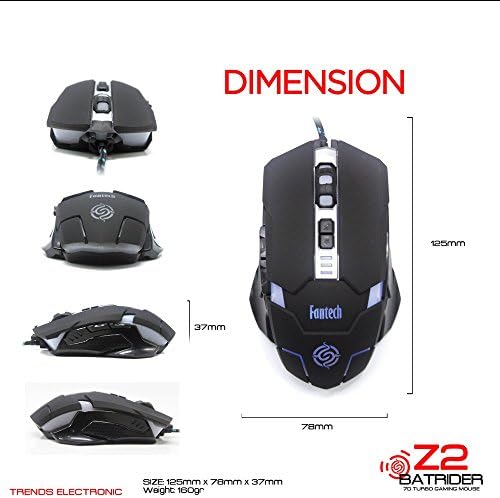 Cage Sents Pro Gaming Mouse 3200 DPI 7 Buttons LED Optical Ergonomic Adjustable High Precision comfortable gift. BLACK