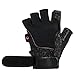 Contraband Pink Label 5127 Womens Vegan Weight Lifting Gloves w/Synthetic Microfiber Amara Leather (Pair) - Machine Washable Fingerless Workout Gloves Designed for Women (Black, Small)
