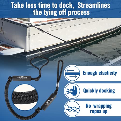 Affordura Dock Lines Bungee Dock Line 5FTx 1/2 and Dock Lines for Boats