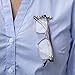 Readerest Magnetic Name Badge Holder With Clip - Strong Magnet for Sunglasses, Eyeglass - Ideal for Nurses and Professionals - Black With Crystal