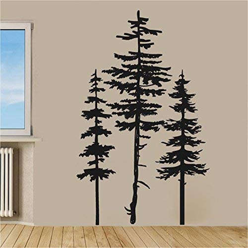 Amazon Com Pine Trees Set Of Three Vinyl Home Decor Wall Decal