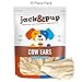 Jack&Pup White Cow Ears for Dogs - Cow Ear Dog Treats, Single Ingredient, High Protein, Pig Ear Alternative Dog Treats - Cow Ears for Small and Large Dogs (15 Pack)