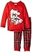 Komar Kids Little Girls' Plaid Holiday Puppy BMJ 2 Piece Set