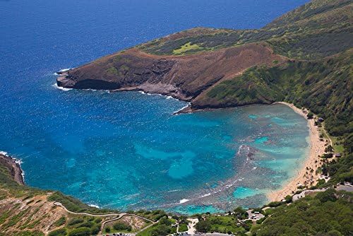 Hanauma Bay Aerial, O'ahu, Hawaii-8x10-Signed By Artist-Certificate of Authenticity