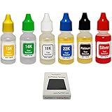 Acid Test Kit Gold 10K 14K 18K 22K Silver Platinum Testing Stone Jewelers Tool