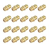 Pasow F Type RG6 Coupler Gold Plated Female to Female Barrel Coaxial Adapter (20pcs)