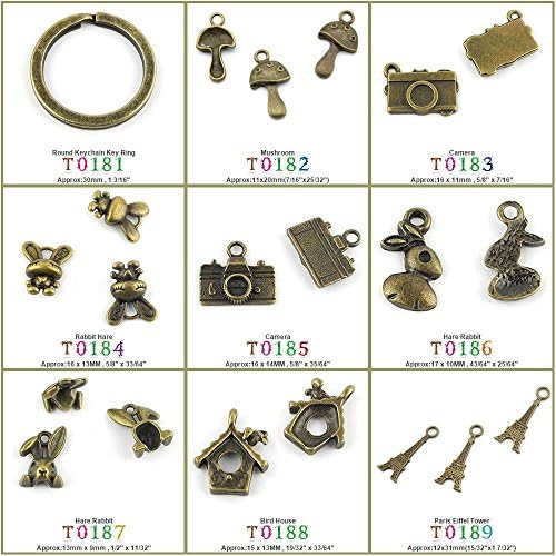 80 PCS Jewelry Making Charms Findings T0189 Paris Eiffel Tower Jewellery Bronze Charme Supply Supplies Crafting Bracelet Wholesale Craft Alloys Lots Bulk Necklace Antique Retro