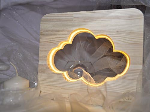 Nightlights for children.Table lamps for bedrooms. Bedroom baby night light. Modern nightlight bedside lighting. Nursery projector light kids gift (Pine, Cloud)