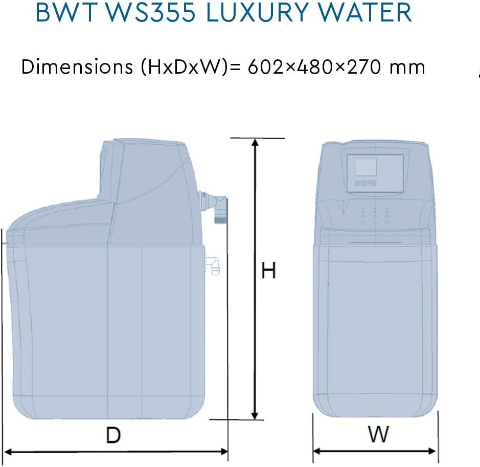 BWT WS355 Standard Electronic Water Softener, Blue, 14 Litre - Image 4