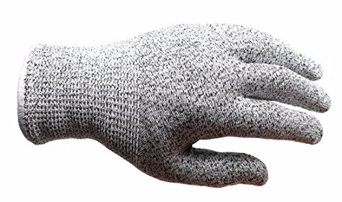 1 Set (1 Pair) Supreme Popular New Stainless Steel Gloves Anti-Knife Stab-Resistant Anti-Scratch Color Heather Grey Size M