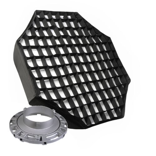 Off Camera Flash Octagon Softbox 37" Octagon Soft Box Studio Photography Honeycomb Grid Softbox with Flash Mounting for Nikon Canon Flashes LBW895GD