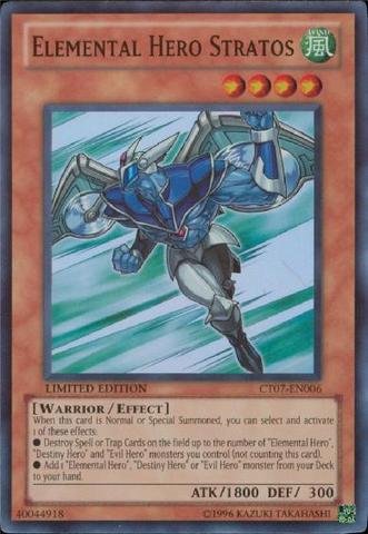 Yu-Gi-Oh! - Elemental Hero Stratos (CT07-EN006) - 2010 Collectors Tin - Limited Edition - Super Rare