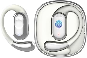 GLANA Open Ear Headphones-5.4 Bluetooth Sport Earbuds with Mic, Bluetooth Headphones with Multi-Angle Adjustment Ear Hooks, 7H Playtime Running Sport Wireless Bluetooth Earbuds for Android/iOS Black