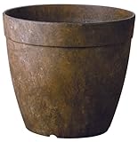 Novelty 03087 Round Dolce Planter, Teak, 8-Inch
