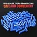 Hilitchi 100pcs 16-14 Gauge Butt Insulated Splice Terminals Electrical Wire Crimp Connectors (Blue / 16-14AWG)