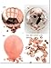 Pristine Parties Best Rose Gold Confetti Balloons for Party | 18 Pack Premium 100% Latex Balloons | 4 Mylar, 6 Clear Confetti, 8 Shiny Matte