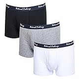 Natural Feelings Men's Underwear 3 Pack Trunk Classic Boxer Brief, Assorted Color, L