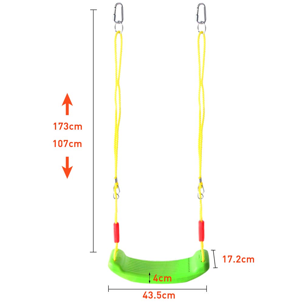 yoptote Ersatzschaukel für den Garten, für Kinder im Freien, Seilschaukel ist verstellbar, leicht, Gartenspielzeug für Mädchen und Jungen ab 3 Jahren
